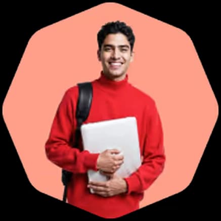 Student holding certificate