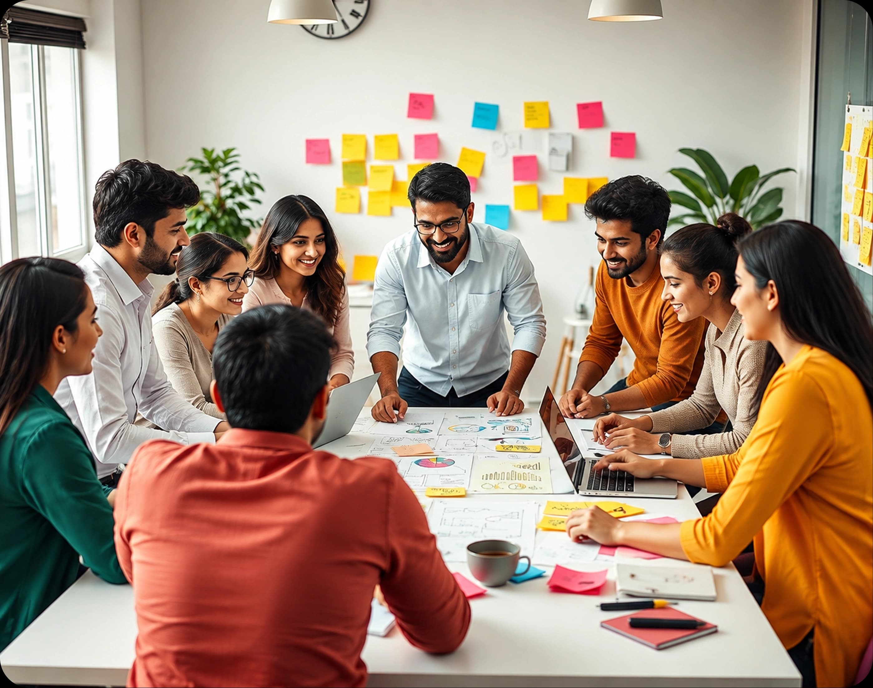 Students collaborating in a workshop