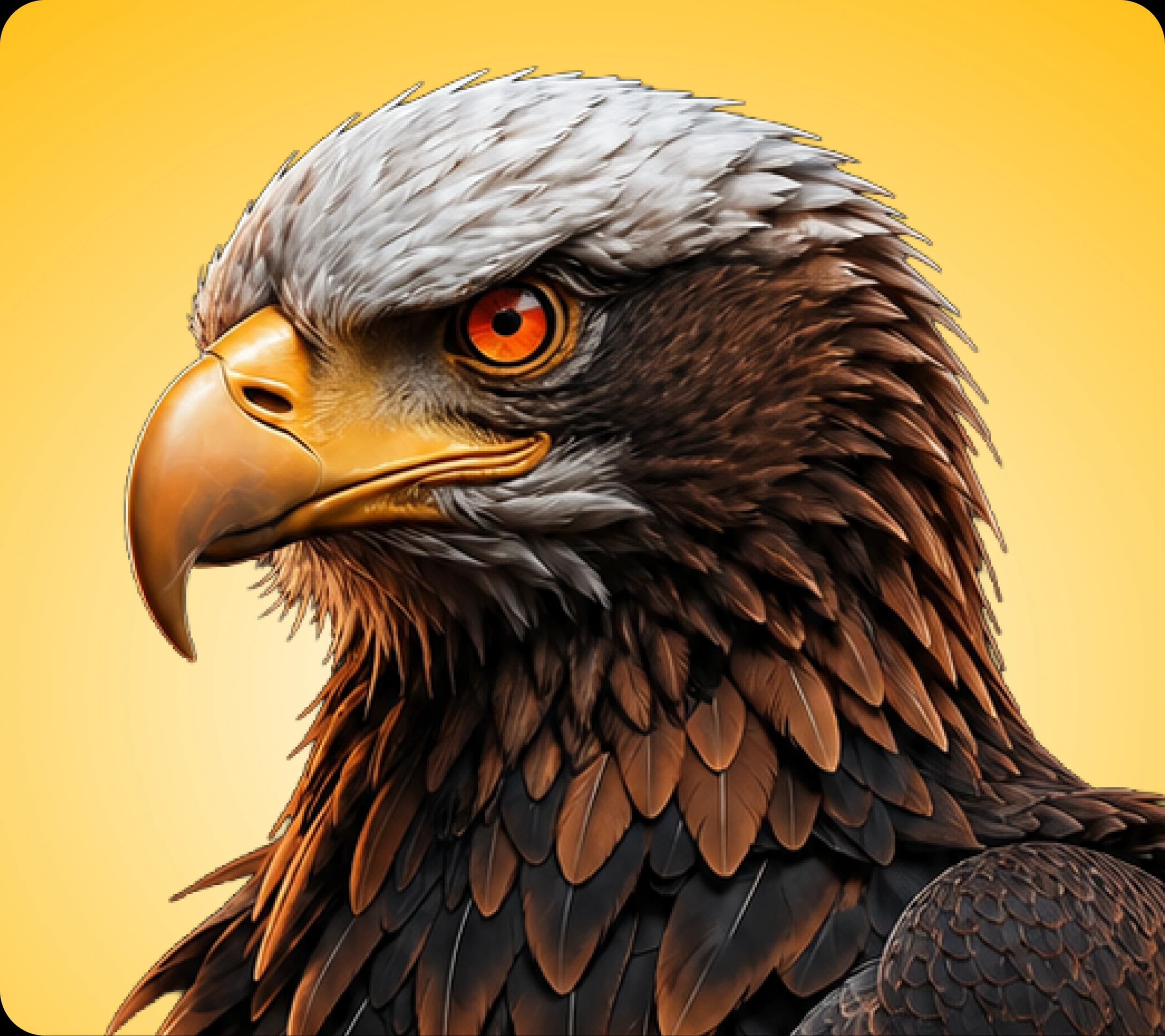 Eagle representing strength and focus